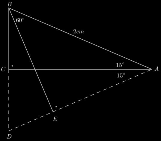 P ΔABC = 1 AC BC = 1 9 6 = 7cm Kako dijagonala CE kvadrata dijeli trougao ABC na dva trougla (ΔCAE i ΔBCE), to je P ΔABC = P ΔAEC + P ΔBCE = 1 AC x + 1 BC x 7 = 1 9 x + 1 6 x x = 3.