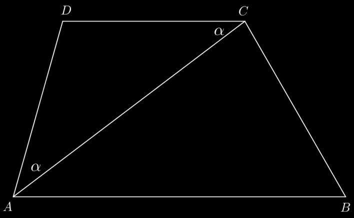 Trougao, četverougao i mnogougao 1. U trapezu ABCD krak BC duži je od drugog kraka za 3.8cm, a od veće osnovice je manji za 4.4cm. Dijagonala trapeza AC simetrala je ugla DAB.