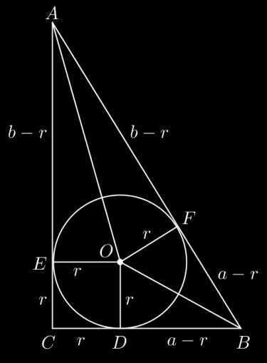 Trougao i četverougao. Mnogougao 1. Dokazati da je zbir poluprečnika upisane i opisane kružnice pravouglog trougla jednak aritmetičkoj sredini kateta.