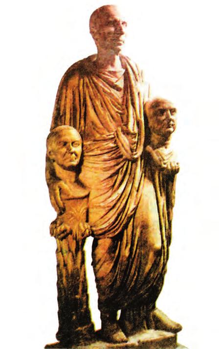 16 Άγαλμα Ρωμαίου αριστοκράτη που κρατάει τις imagines