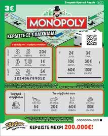 ÇMONOPOLYÈ Παιχνίδι 1: για κάθε σειρά, εάν ο αριθμός του παίκτη είναι μεγαλύτερος από τον αριθμό του αντιπάλου τότε κερδίζει το αντίστοιχο ποσό.