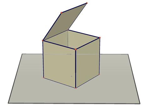 Σειρά Β Δράσεις με το λογισμικό Cabri-geometry 3D Β.1. Να ορίσετε ένα σημείο Ο στο οριζόντιο επίπεδο. Φέρτε την κάθετη ευθεία στο οριζόντιο επίπεδο στο σημείο Ο και ορίστε ένα σημείο Α σ αυτήν.