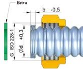 prstenovi DN32 do DN50 Zavar Lem Plin 0,5 bar 5 bar 5 bar 0,5 bar 5 bar 5 bar DN Dimenzije cijevi i prešanih spojeva Navojni priključak d + 0,3 mm b - 0,5mm DN 8 3/8 13,0 2,1 DN 12 1/2 17,1 2,8 DN 16