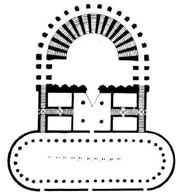 αρχαίο θέατρο της Χερσονήσου. Στοιχεία για τη μορφή του θεάτρου μας δίνει ο O. Belli που είχε αποτυπώσει το θέατρο καθώς και ο Sanders.