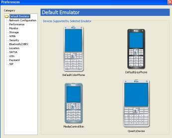 3.4 Ο εξοµοιωτής (emulator) Το SJWT, χρησιµοποιεί έναν εξοµοιωτή (emulator) κινητού τηλεφώνου, για να εκτελέσει την εφαρµογή.