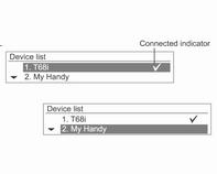 Τηλέφωνο 119 Σύνδεση/Διαγραφή/Διαχωρισμός των συσκευών Bluetooth Πατήστε το κουμπί CONFIG και χρησιμοποιήστε το κουμπί MENU-TUNE με τον περιστροφικό διακόπτη για να μεταβείτε στις Settings Bluetooth