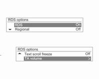 Γυρίστε τον περιστροφικό διακόπτη MENU-TUNE για να επιλέξετε RDS options (Επιλογές RDS) και στη συνέχεια πατήστε το κουμπί MENU-TUNE.