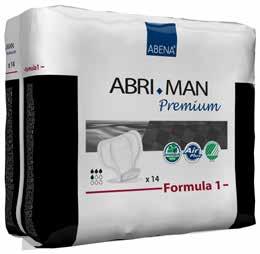 ABENA - Προϊόντα Ακράτειας Ενηλίκων 100 ΠΡΟΪΟΝΤΑ 101 ABENA - Προϊόντα Ακράτειας Ενηλίκων ABRI MAN ABRI FORM Τα Abri Man Premium είναι επιθέματα ακράτειας ειδικά σχεδιασμένα για να εφαρμόζουν σωστά