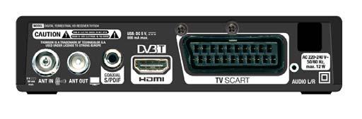 Θύρα USB Multimedia player MPEG-1, MPEG-2, VOB, AVI, MKV, TS, M2TS, MPEG-4 και MOV. Αναπαραγωγή υπότιτλων ενωματωμένων ή μη.
