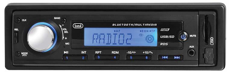 Ραδιόφωνα αυτοκινήτου SCD 5725 BT Σύνδεση Bluetooth με το κινητό τηλέφωνο. Αναπαραγωγή αρχείων MP3 από USB και κάρτα SD. Είσοδος AUX. Αλφαριθμητική οθόνη LCD.