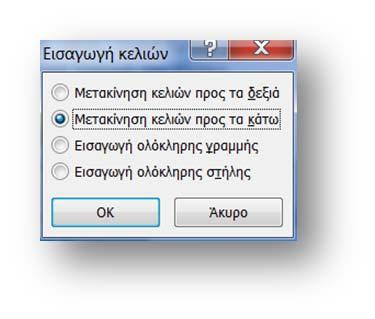 Η λύση αυτή είναι πολύ βολική, όταν πληκτρολογούμε δεδομένα σε κάποιον πίνακα, που αρχικά δεν γνωρίζουμε πόσες γραμμές θα χρειαστούμε.