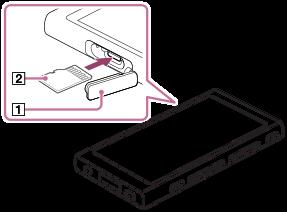 Χρήση κάρτας microsd Αυτό το θέμα περιλαμβάνει οδηγίες για τις ακόλουθες λειτουργίες. Τοποθέτηση κάρτας microsd στο Walkman. Αφαίρεση κάρτας microsd από το Walkman.