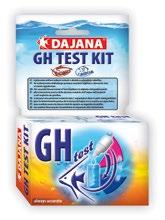 Test GH GH test-ogólna twardość Το DAJANA GH TEST KIT χρησιμεύει για την ακριβή μέτρηση της ολικής σκληρότητας στο ενυδρείο και στη