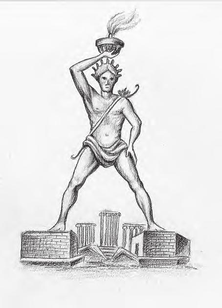 ΣΤΑ ΑΡΧΑΙΑ ΧΡΟΝΙΑ 117 παράθεμα 2 Ο κολοσσός της Ρόδου Ο κολοσσός ήταν τεράστιο ολόσωμο άγαλμα, που βρισκόταν στην είσοδο του λιμανιού της Ρόδου. Παρίστανε τον θεό Ήλιο.