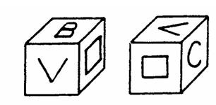 από τη γραμμή. Αναπτύγματα Σχημάτων (4 έργα): Το διάγραμμα δείχνει πώς ένα χαρτόνι μπορεί να κοπεί και να διπλωθεί ώστε να κατασκευαστεί ένα στερεό.