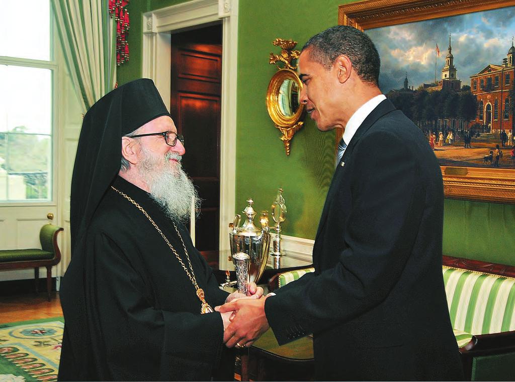 APRIL 2009 President Obama Welcomes Archbishop Demetrios by Stavros H.