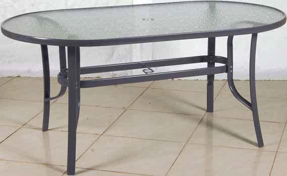table with glass 130(L) x 75(W) x 75(H) cm 11628 00148800 Τραπέζι οβάλ