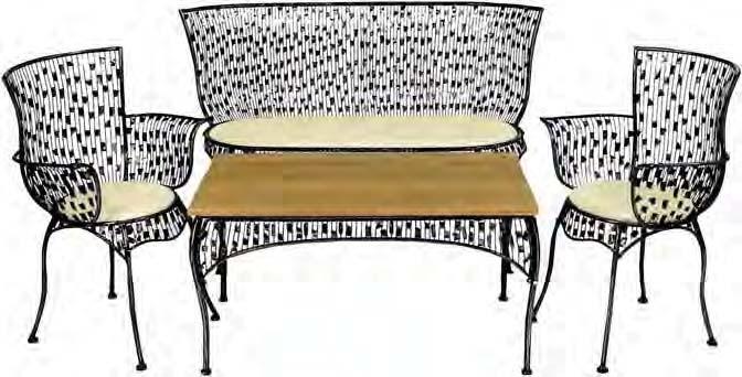 Stool-armchair 60(W) x 46(D) x 86(H) cm ROYALTY J04 001419500 Καναπές, 2 πολυθρόνες & βοηθητικό τραπεζάκι σετ 4 τεμ.