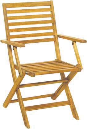 60(D) x 94(H)  2 6 CUT-F-AC 00142200 Καρέκλα πτυσσόμενη Folding chair 45(W) x 59(D) x
