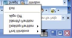 3. Βελτιστοποίηση εικόνας Επιλογές γραμμής τίτλου Μπορείτε να αποκτήσετε πρόσβαση στο Desktop partition (Διαμέρισμα επιφάνειας εργασίας), από τη γραμμή τίτλου του ενεργού παραθύρου.