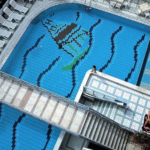 Εικόνα 3.4 Επένδυση εσωτερικού χώρου της πισίνας με πλακάκι 3.1.