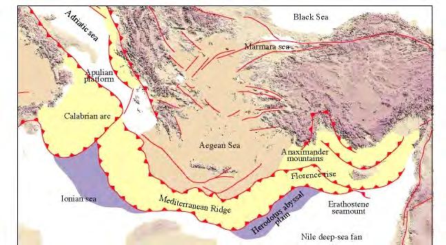 A A B Mediterranean Ridge CRETE Herodotus Basin