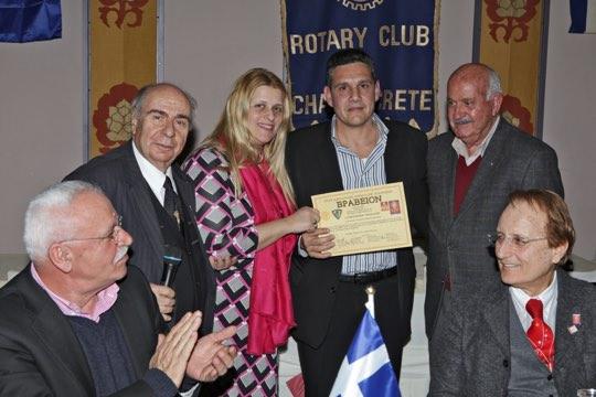 ΒΡΑΒΕΥΣΙΣ ΤΟΥ ΕΞΩΤΕΡΙΚΟΥ ΦΡΟΥΡΟΥ ΠΑΝΑΓΙΩΤΗ ΣΤΑΦΥΛΑΡΑΚΗ με το κάτωθι αιτιολογικό: Δια την ακάµατην εξωτερικήν φρούρησιν των φυλακών του Γενικού Καταστήµατος Κράτησις Κρήτη ένα κάτω από αντίξοες πολλές