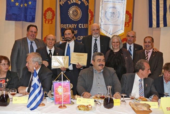 εμμανουήλ Δελάκη, ο όποιος ενημέρωσε τους καλεσμένους για την πρόσφατη φιλανθρωπική πορεία του Ροταριανού ομίλου όπως η επίσκεψη στο Κ.Η.Φ.Α.