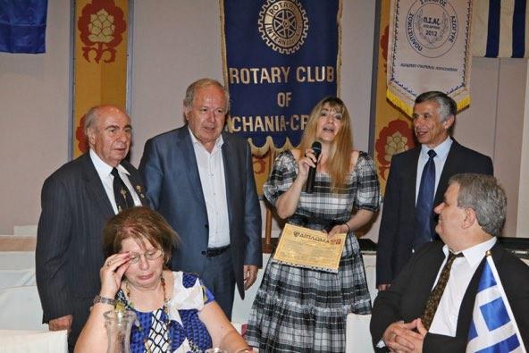 δ/την της 5 ης Μεραρχίας Κρητών Υπ/γον κ. Κωτσιόπουλο Δημήτριο όπως επιδώσουν εκ μέρους μας το σχετικό Αναμνηστικό Δίπλωμα εις τον σημερινόν Ομιλητήν μας, στον λίαν αγαπητόν ροτ.
