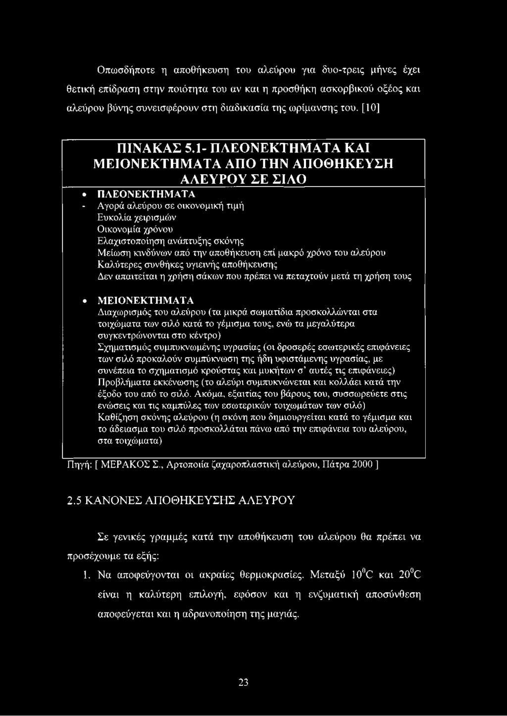 1- ΠΛΕΟΝΕΚΤΗΜΑΤΑ ΚΑΙ ΜΕΙΟΝΕΚΤΗΜΑΤΑ ΑΠΟ ΤΗΝ ΑΠΟΘΗΚΕΥΣΗ ΑΛΕΥΡΟΥ ΣΕ ΣΙΛΟ ΠΛΕΟΝΕΚΤΗΜΑΤΑ - Αγορά αλεύρου σε οικονομική τιμή Ευκολία χειρισμών Οικονομία χρόνου Ελαχιστοποίηση ανάπτυξης σκόνης Μείωση