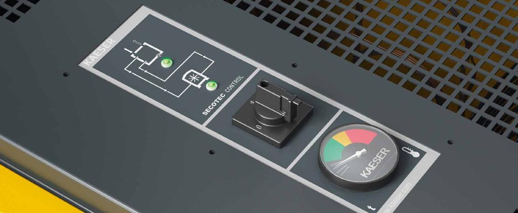 SECOTEC CONTROL Refrigeration dryer load 100 % Time Thermal mass temperature Switch-on point 1 2 4 1 5 2 Ρύθμιση συσσωρευτή SECOTEC Έλεγχος μερικού φορτίου με υψηλής απόδοσης συσσωρευτή ψύχους