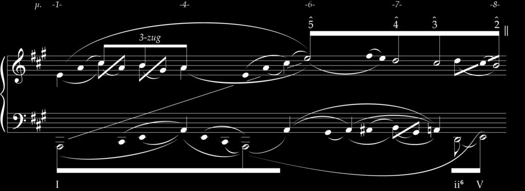 Άσκηση 15i L. v. Beethoven, σονάτα για βιολί σε Λα μείζονα, Op. 30, No. 1, Allegretto, μ. 1-8.