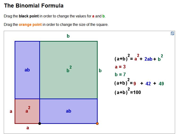 کارگاه جئوجبرا 79 کاربر وویای. binomial_formula.