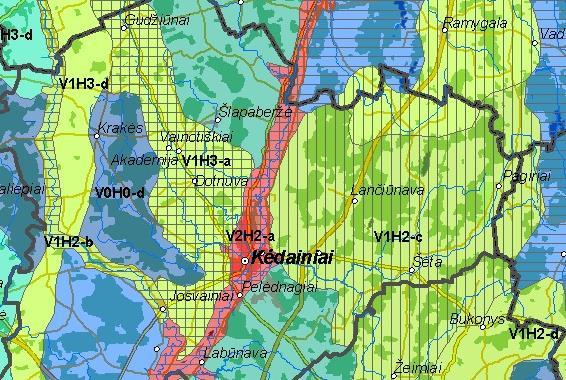 Pagrindiniai vyraujantys kraštovaizdžio ypatumai nagrinėjamoje teritorijoje, kraštovaizdžio indeksas L -s/b-e/5>.