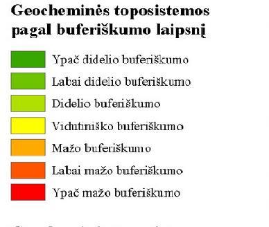 Ištrauka iš Lietuvos kraštovaizdžio struktūros žemėlapio. Gecheminės toposistemos (inf.šaltinis www.am.