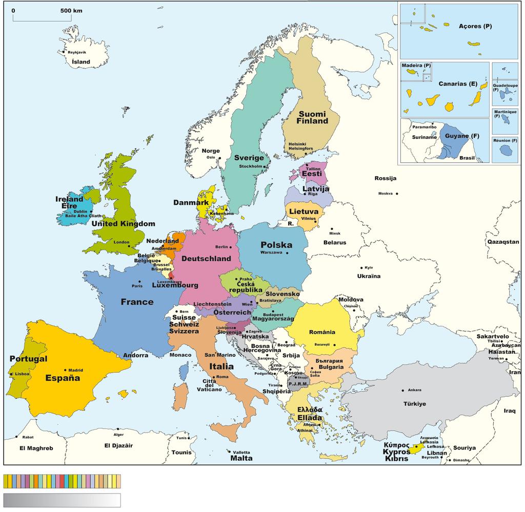Н Ευρωπαϊκή Ένωση το 2008 Κράτη μέλη της