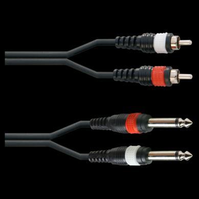 TLC154 / 1.5M CABLE Καλώδιο 2 Jack 6,35mm Αρσενικά nono. σε 2 Jack 6,35mm Αρσενικά mono.συσκευασία blister.άριστη ποιοτητα. Μήκος 1.5 Μ.