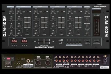 DJM-363M USB DJ MIXER DJ μίκτης 3 καναλιών. Διαθέτει εισόδους: 3 phono,3 line,1 mic. 2 USB player με οθόνες led & Buton χειρισμού. Ρυθμιστικά Bass,mid,treble για κάθε κανάλι. VU meter για την έξοδο.