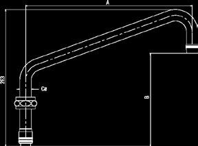 spout 25cm for foot pedal tap 72000.