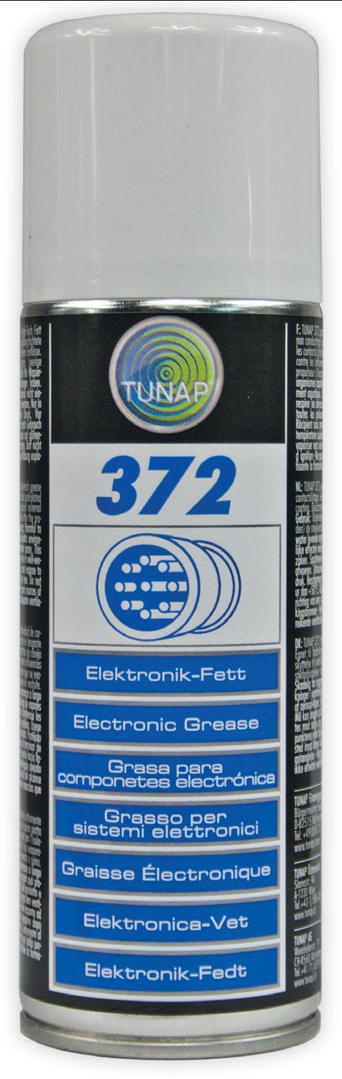 Product Information PI 372_0614 TUNAP 372 Γράσο Ηλεκτρονικών ΤΕΧΝΙΚΑ ΧΑΡΑΚΤΗΡΙΣΤΙΚΑ Προστατεύει από χημική και ηλεκτροχημική διάβρωση. Αποτρέπει τη φθορά λόγω τριβής στα σημεία επαφής.