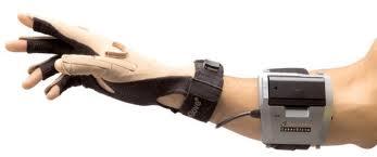 In order to capture human arm kinematics with the Liberty system, three sensors are placed on the human shoulder, the elbow, and the wrist respectively.