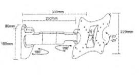 Plasma / LCD Design PLB-WA3D ΜΑΥΡΟ 158 ΚΩΔ.