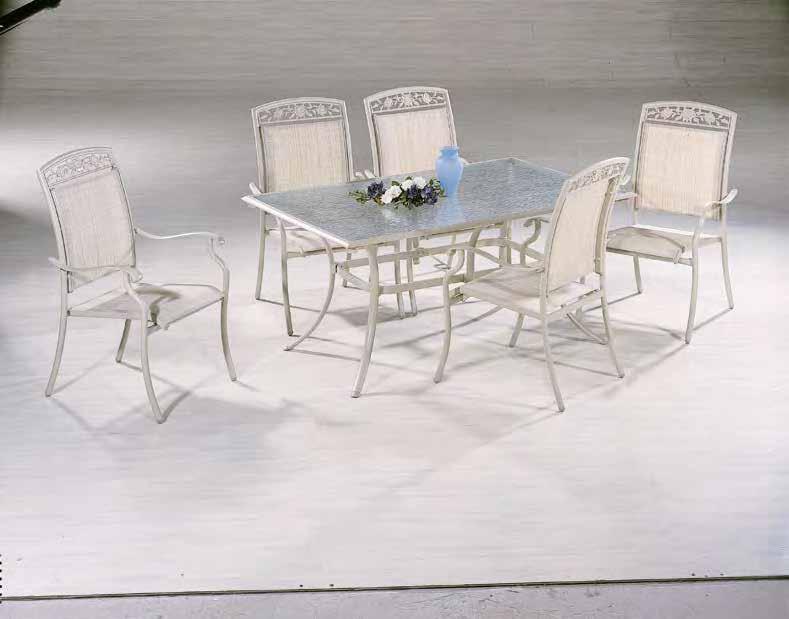 : 106476 95 Σκελετός ΓΚΡΙ Ύφασμα TEXTILENE Elegant τραπέζια - Καρέκλες αλουμινίου ΜΠΕΖ