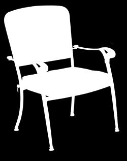 ύψος Αλουμινίου πλεκτά Καρέκλα με μαξιλάρι ΚΩΔ.