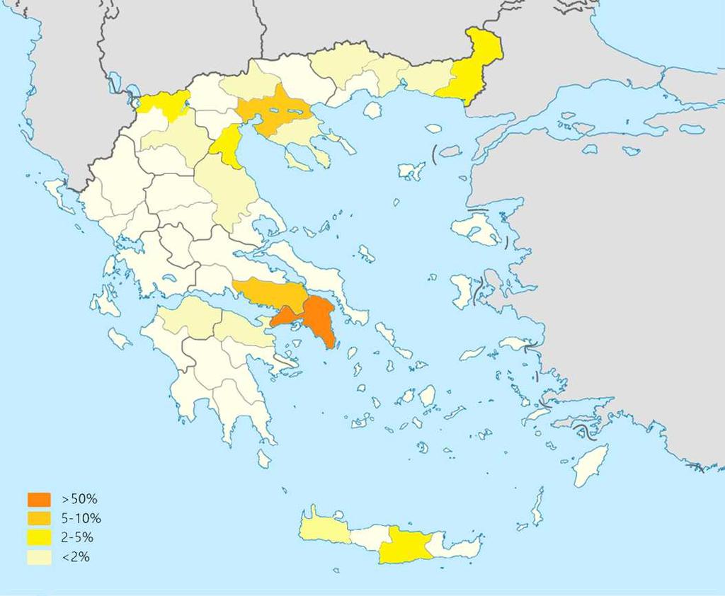 Γεωγραφική τοποθέτηση Διασπορά των επιχειρήσεων στην Επικράτεια.