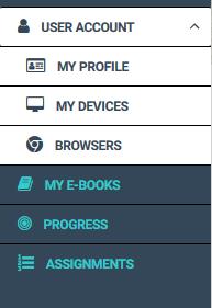 User Account Απαρτίζεται από το My Profile, το My Devices και το Browsers.