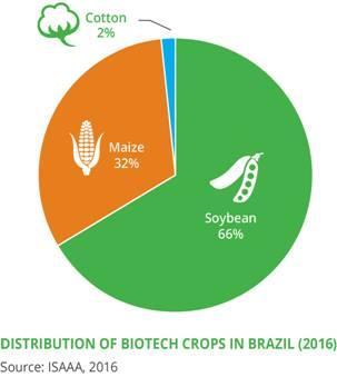 Bavlník2 % Kukurica 32 % Sója 66 % Rozsah pestovania