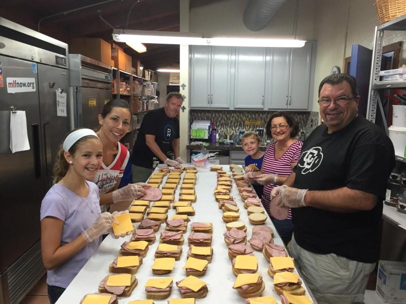 drive out to homeless shelters in Austin and distributes these lunches.