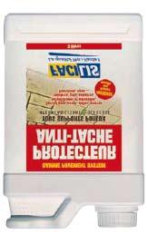 PROTECTEUR ANTI-TACHE Vhodný pre všetky pórovité podklady. Impregnuje a chráni proti olejom. Speciálne materiály Prípravok pripravený na použitie. Impregnuje a chráni proti olejom. Neviditeľný: bez dojmu vlhkosti.