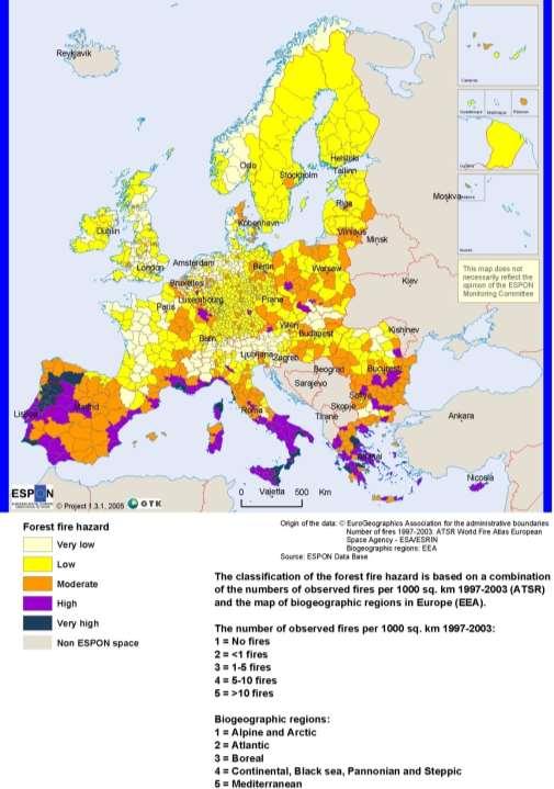 Κατανομή των δασικών